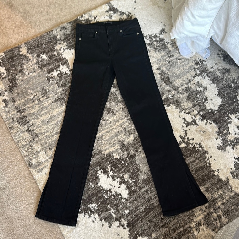 Zara High Rise Slim Fit Slit Jeans